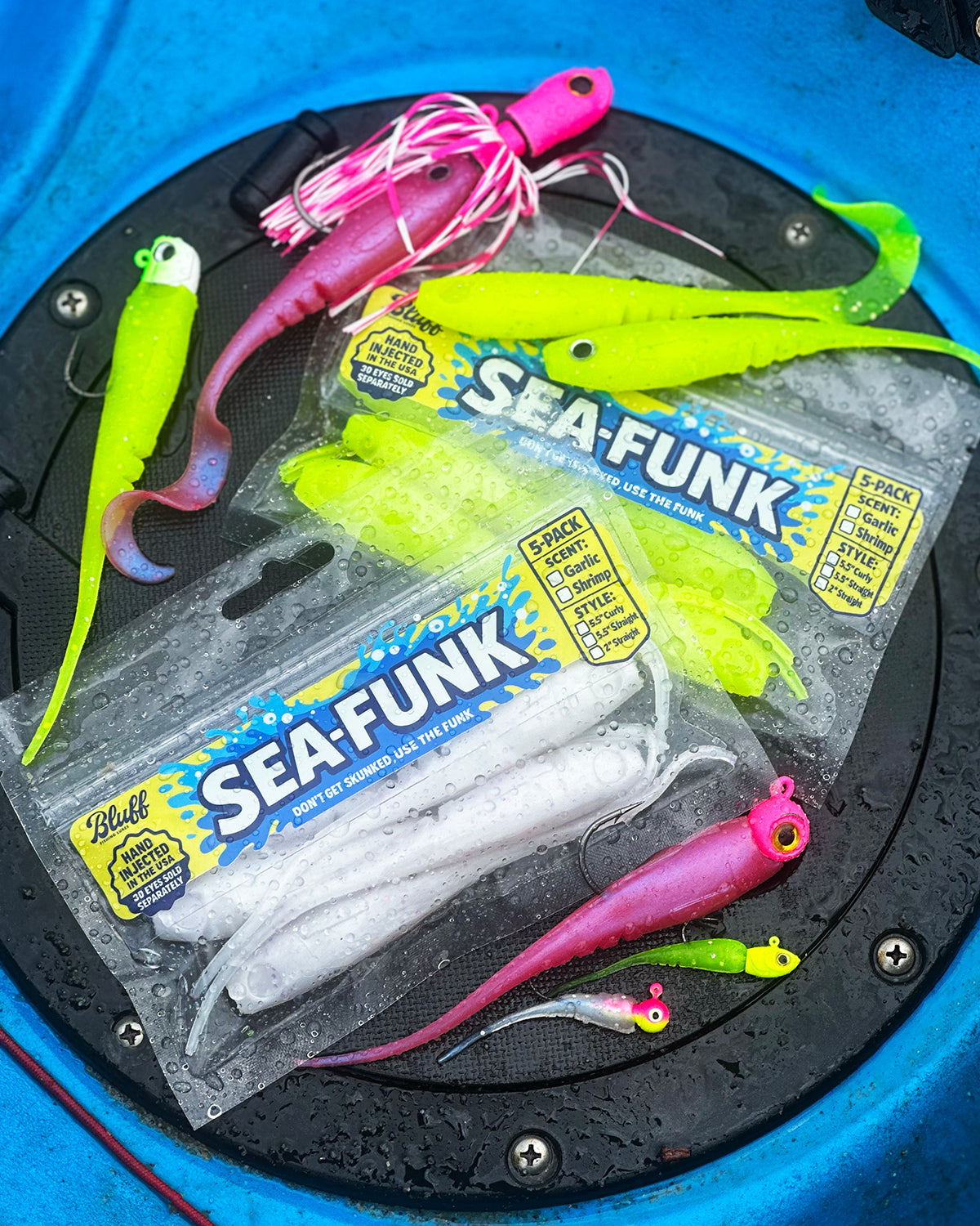 Bluff Lures Sea Funk 2" Straight Tail (5 Pack)